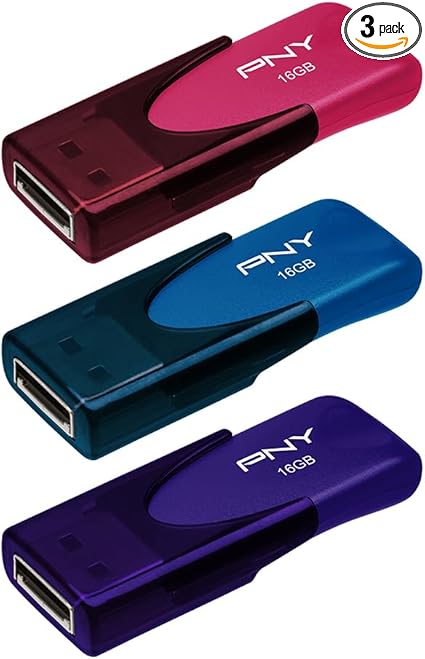 PNY 16GB Attaché 4 USB 2.0 Flash Drive 3-Pack