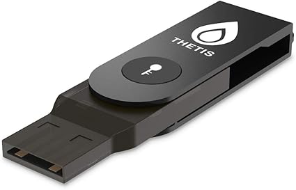 FIDO2 Security Key [Folding Design] Thetis Universal Two Factor Authentication USB (Type A) for Multi-Layered Protection (HOTP) in Windows/Linux/Mac OS,Gmail,Facebook,Dropbox,SalesForce,GitHub