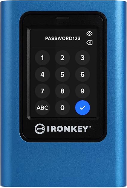 Kingston IronKey Vault Privacy 80 1.92TB External SSD | FIPS 197 | XTS-AES 256GB Encrypted | Touch Screen PIN | Secure Data Protection | IKVP80ES/1920G