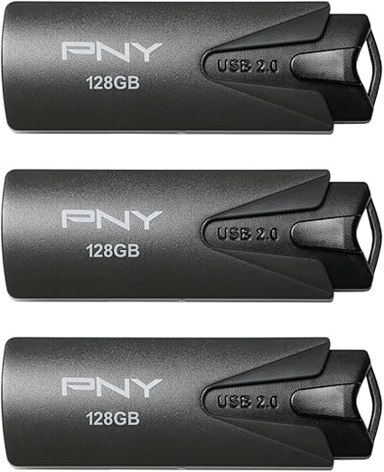 PNY 128GB Attaché USB 2.0 Flash Drive 3-Pack