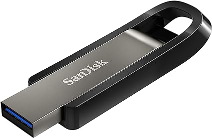 SanDisk 64GB Extreme Go USB 3.2 Type-A Flash Drive - SDCZ810-064G-G46, Metallic Bronze/Gloss Black