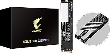 GIGABYTE AORUS Gen4 7300 SSD 2TB PCIe 4.0 NVMe M.2 Internal Solid State Hard Drive with Read Speed Up to 7300MB/s, Write Speed Up to 6850MB/s, AG4732TB