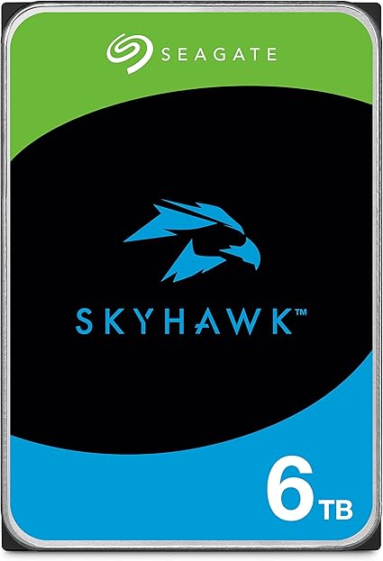 Seagate Skyhawk 6TB Video Internal Hard Drive HDD – 3.5 Inch SATA 6Gb/s 256MB Cache for DVR NVR Security Camera System with in-House Rescue Services (ST6000VXZ09/009)