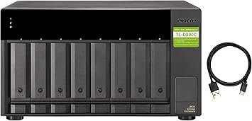 QNAP TL-D800C 8 Bay Desktop JBOD Storage Enclosure with USB 3.2 Gen 2 Type-C Connectivity