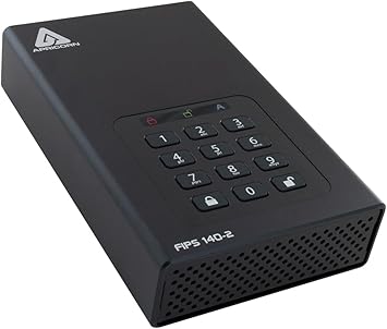 Apricorn 8TB Aegis Desktop Padlock FIPS 140-2 Validated 256-Bit Encrypted Hard Drive (ADT-3PL256F-8000)