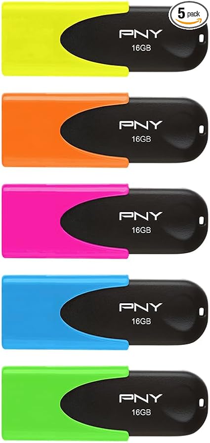 PNY 16GB Attaché 4 USB 2.0 Flash Drive 5-Pack