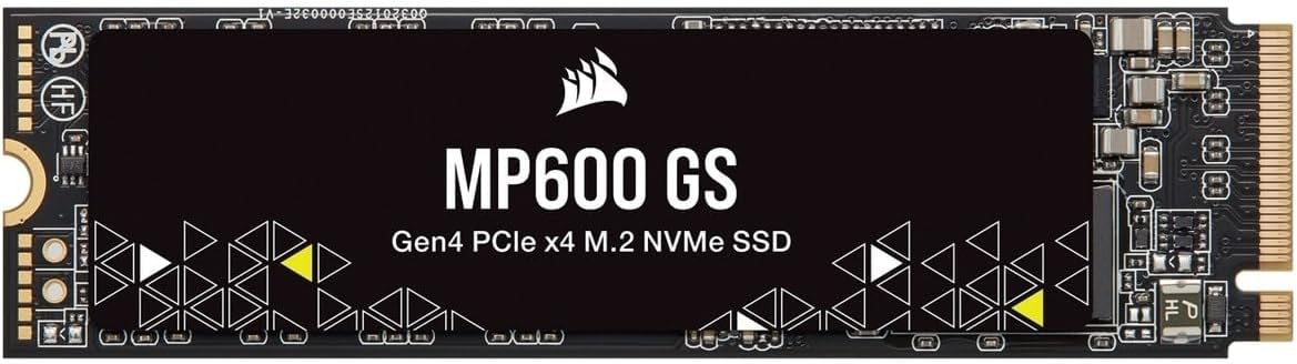 Corsair MP600 GS 1TB PCIe Gen4 x4 NVMe M.2 SSD – High-Density TLC NAND – M.2 2280 – DirectStorage Compatible - Up to 4,800MB/sec – Great for PCIe 4.0 Notebooks - Black