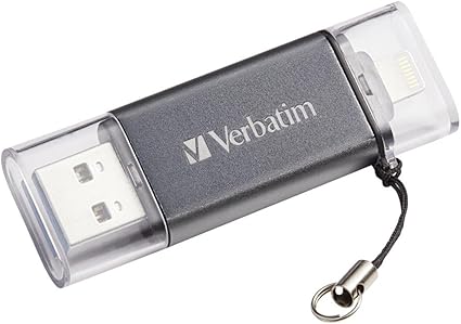 Verbatim 64GB Store ‘n’ Go Dual USB 3.0 Flash Drive for Apple Lightning Devices - Graphite