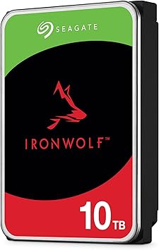 Seagate IronWolf 10TB NAS Internal Hard Drive HDD – CMR 3.5 Inch SATA 6Gb/s 7200 RPM 256MB Cache for RAID Network Attached Storage, Rescue Services (ST10000VN000)