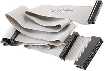 CablesOnline 24-inch Universal Floppy Drive Ribbon Cable for 3.5 or 5.25in Drives, FF-001