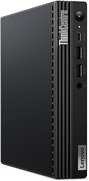 Lenovo ThinkCentre M70q Gen 3: Compact Desktop Computer with Intel Core i7 12th Gen, 4.60 GHz, 16GB DDR4 RAM, 512GB SSD - Windows 11 Pro - Intel UHD Graphics - Mini PC in Black (11T3000RUS)