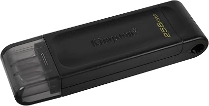 Kingston DataTraveler 70 256GB USB-C Flash Drive | USB 3.2 Gen 1 | DT70/256GB, Black