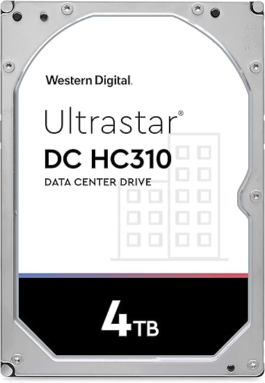 Western Digital HUS726T4TALA6L4 4TB Ultrastar DC HC310 SATA HDD - 7200 RPM Class, SATA 6 Gb/s, 256MB Cache, 3.5