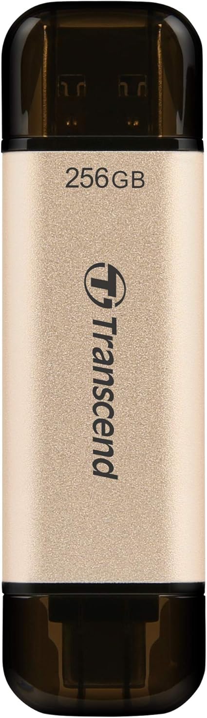 Transcend 256GB JetFlash 930C USB 3.2 Gen 1 Flash Drive TS256GJF930C, Golden hue