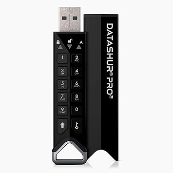 iStorage datAshur PRO2 64 GB | Secure Flash Drive | FIPS 140-2 Level 3 Certified | Password protected | Dust Water-Resistant