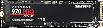 SAMSUNG 970 PRO SSD 1TB - M.2 NVMe Interface Internal Solid State Drive with V-NAND Technology (MZ-V7P1T0BW) Black/Red