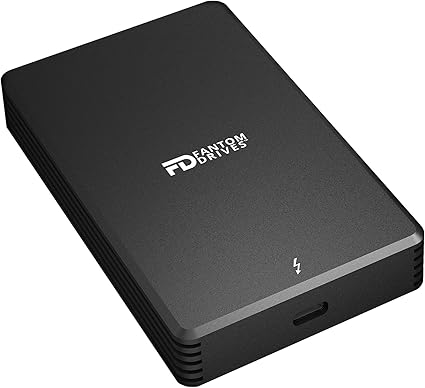 Fantom Drives - 4TB External 3D NAND TLC Portable Solid State Drive - Thunderbolt 3 & 4 USB 3.2 Type-C - 2800MB/s - Intel Certified -TB3X-2300N4TB