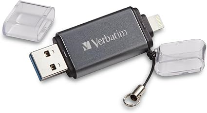 Verbatim 16GB Store ‘n’ Go Dual USB 3.0 Flash Drive for Apple Lightning Devices - Graphite