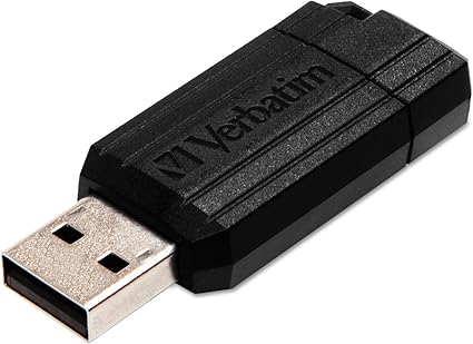 Verbatim 16 GB Pinstripe USB Flash Drive, Black 49063