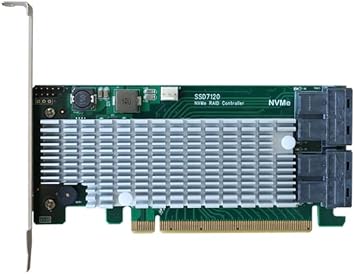 HighPoint Technologies Rocket 1120 - PCIe 3.0 x16 4-Port U.2 NVMe AIC. Unbeatable Peformance (PEX8747); No-Bifurcation Required