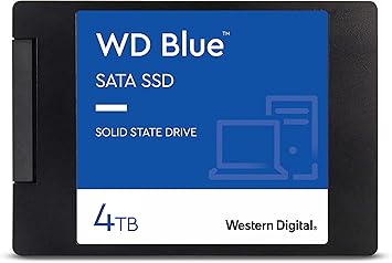 Western Digital 4TB WD Blue 3D NAND Internal PC SSD - SATA III 6 Gb/s, 2.5