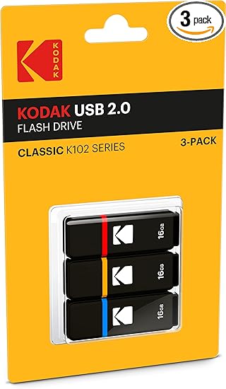 Kodak K100 64GB USB 2.0 Flash Drive,Black /Red