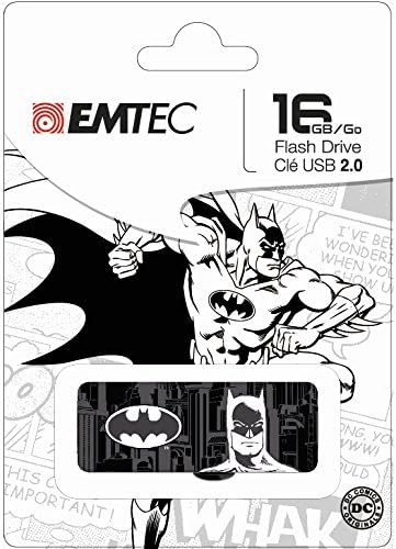 Emtec Black & White 16GB USB 2.0 SuperHero Flash Drive (ECMMD16GM700SP03)(Design may vary - Super Man, Batman, Wonder Women)