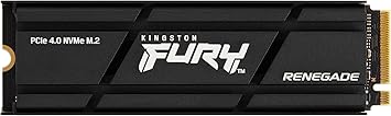 Kingston Fury Renegade 2TB PCIe Gen 4.0 NVMe M.2 Internal Gaming SSD with Heat Sink | PS5 Ready | Up to 7300MB/s | SFYRDK/2000G