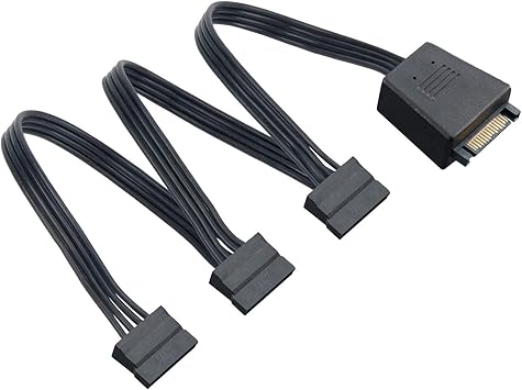 SilverStone Technology Super Flexible one-to-Three SATA Power connectors with capacitors CP06-L-USA