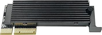 Low-Profile M.2 NVMe SSD to PCIe 4.0 Adapter with Heat Sink for 1U PCIE-M21U40HS