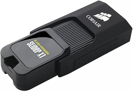 Corsair CMFSL3X1-128GB Flash Voyager Slider X1 128GB USB 3.0 Flash Drive, Black