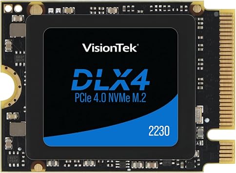 VisionTek 2230 DLX4 M.2 SSD - 2TB - PCIe Gen 4.0 x4 NVMe - 5200MB/s Read, 4775MB/s Write – Laptops, Handheld Gaming PCs, NUC