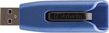 Verbatim 256GB USB 3.0 Store 'n' Go V3 Max Flash Drive - Cap-Less & PC / Mac Compatible - Blue