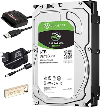 Fantom Drives FD 6TB Internal Hard Drive Upgrade Kit with Seagate Barracuda ST6000DM003, 5400RPM, 256MB Cache