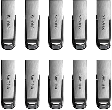 SanDisk 64GB 10-Pack Ultra Flair USB 3.0 Flash Drive (10x64GB), Non-Retail Packaging - SDCZ73-064G-B10CT