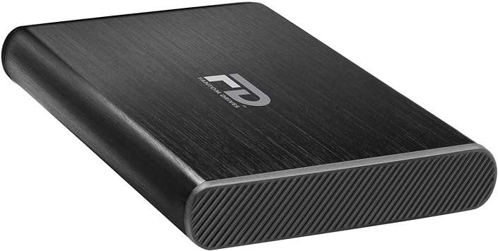 FD Portable 2TB Hard Drive - USB 3.2 Gen 1 - 5Gbps - GForce Mini Aluminum- Compatible with Mac/Windows/PS4/Xbox (GF3BM2000U) by Fantom Drives Stylish brushed black finish