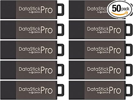 Centon DataStick Pro USB 2.0 Flash Drive 16GB x 50, Grey