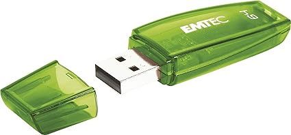 Emtec C410 Color Mix Flash Drive, 64GB, Green, ECMMD64GC410