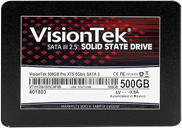 VisionTek PRO XTS 7mm 2.5 Inch SATA III SSD - 500GB - Desktops, Laptops, Mac Systems