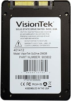 VisionTek 256GB 7mm SATA III Internal 2.5-Inch Solid State Drive - 900802