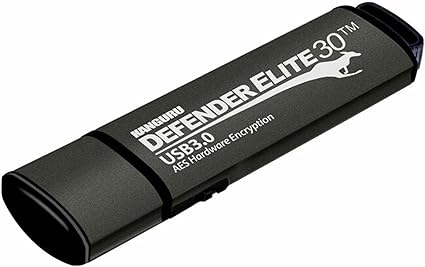 Kanguru Defender Elite30 SuperSpeed USB3.0, AES Hardware-Encrypted, Secure Flash Drive