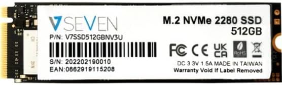 V7 V7SSD512GBNV3U 512 GB Solid State Drive - M.2 Internal - PCI Express NVMe (PCI Express NVMe 3.0 x4) - TAA Compliant