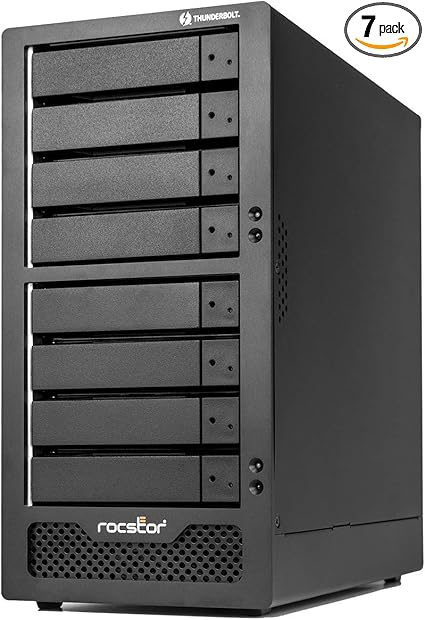 Rocstor GP3505-01 RocPro T38-32TB - 7200 RPM - Dual Thunderbolt 3 / Mini DP 8-Bay Desktop RAID 0,1,10,5,50,6,60 Storage