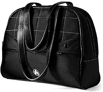 Sumo ME-SUMO99130 13-Inch Womens Laptop Purse (Black Leather/Black Nylon)