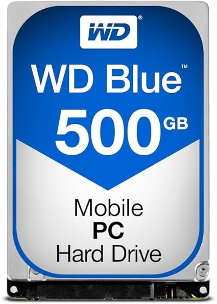 Western Digital 500GB WD Blue Mobile Hard Drive HDD - 5400 RPM, SATA 6 Gb/s, 16 MB Cache, 2.5