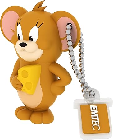 Emtec ECMMD16GHB103 - USB 2.0 Flash Drive - 16 GB, 16 Go - Licence Range - HB103 Collection - Hanna Barbera - Jerry Character - 3D Gum Soft Touch