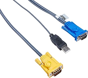 ATEN PS/2 to USB Intelligent KVM Cable (6 m.) - SPHD15M to VGA and USB A 2L5206UP, 20 Feet