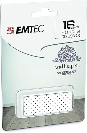 Emtec M700 Wallpaper Flash Drive, 16GB, Black Dot - ECMMD16GM710WP11