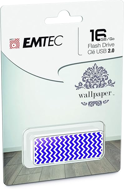 Emtec M700 Wallpaper Flash Drive, 16GB, Purple Wave - ECMMD16GM710WP09