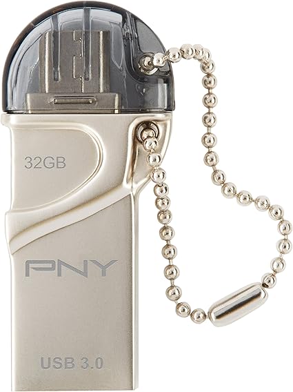 PNY 32GB Duo-Link USB 3.0 OTG Flash Drive for Android - (P-FDI32GOTGTO30-GE)